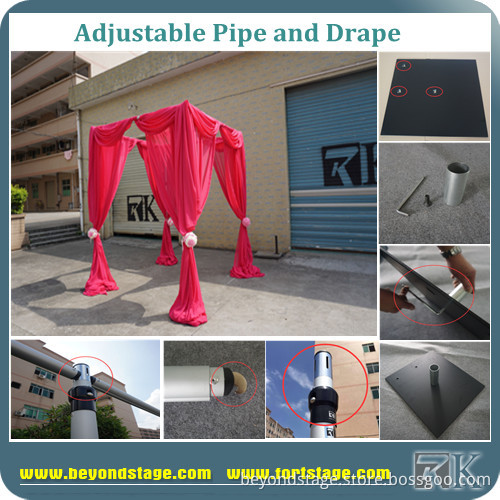 Square Wedding Backdrop Curtain Poles With Pipe and Drape Kits